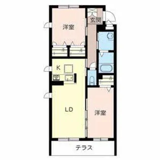 グランディール清水【0105号室】の間取り