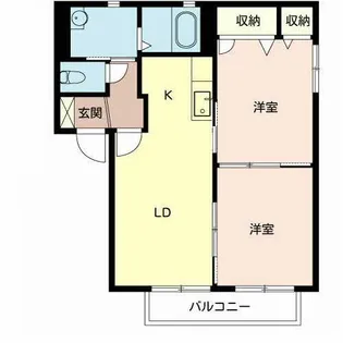 サンクレージュ【0202号室】の間取り