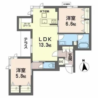 ShaMaison VentColline【0103号室】の間取り