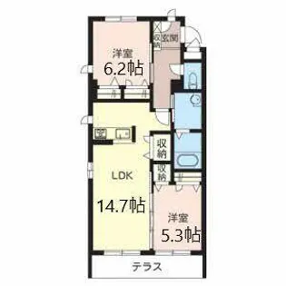メゾン プルミエ【0101号室】の間取り