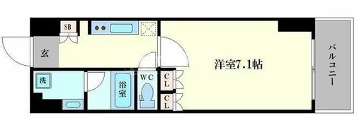アーバネックス四ツ橋【12階】の間取り