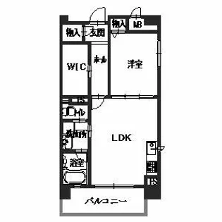 サントルジョワ上本町【0602号室】の間取り
