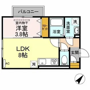 ヴェラ下富野【2階】の間取り