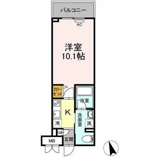 ニシコービルディング門司【2階】の間取り