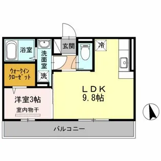 セジュール熊本【2階】の間取り