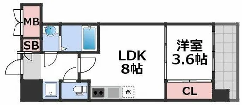 セレニテ北久宝寺【13階】の間取り