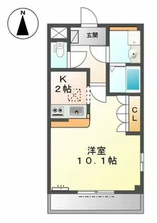 ル’シェル岩倉Ⅲ【1階】の間取り