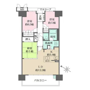 BELISTA弁天町【12階】の間取り