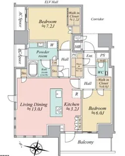 ザ・パークハウス大阪梅田タワー【20階】の間取り