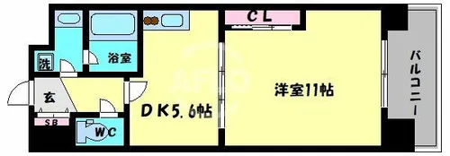 布施ハイライン【6階】の間取り