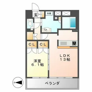 グラン・アベニュー名駅【4階】の間取り