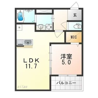 グランメゾンゆずり葉Ⅰ番館【3階】の間取り