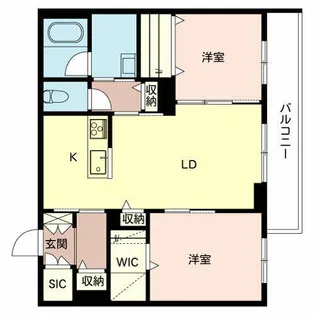 シャーメゾン 新上小阪【0201号室】の間取り