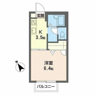 コーポフローラルII【0202号室】の間取り