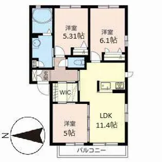サザンヴェルデ【0210号室】の間取り