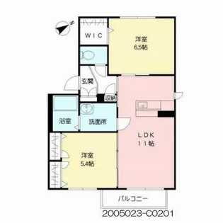 クウジィーコート C棟【2階】の間取り