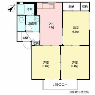 ヴィラ・サンロイヤル C棟【2階】の間取り
