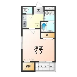 1Kの間取り画像