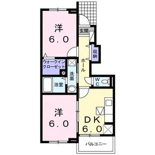 オーヴェスト1号館【1階】の間取り