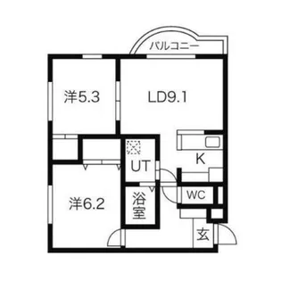 OMレジデンス札幌石山【1階】の間取り
