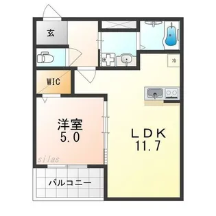 グランメゾンゆずり葉Ⅱ番館【1階】の間取り