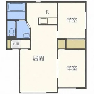 パナハイツ石山東【1階】の間取り