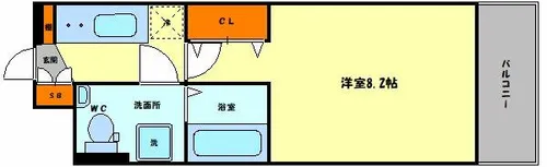 SERENiTE本町エコート【5階】の間取り