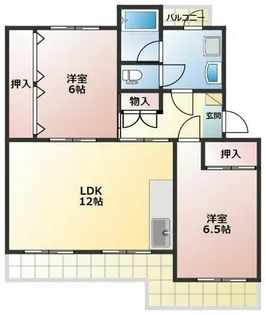 スカイハイツ曙【405号室】の間取り