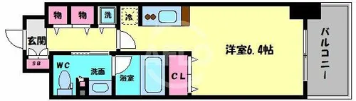 アーバネックス北浜【14階】の間取り