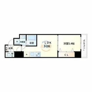 SERENiTE江坂四番館【11階】の間取り