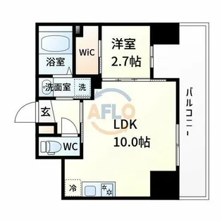 アドバンス江坂ラシュレ【12階】の間取り