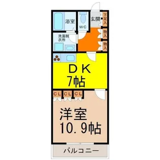 セイント橘【5階】の間取り