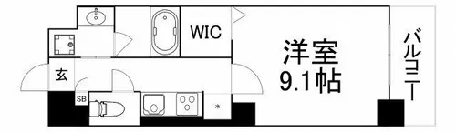 エルディオーネ上町台【4階】の間取り