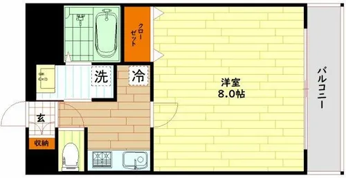 ヴィラナリー太子橋今市【7階】の間取り