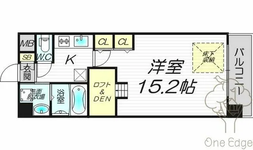 NORTH VILLAG BIRTH PLACE 本館【6階】の間取り