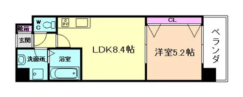 トリニティ小戸【2階】の間取り