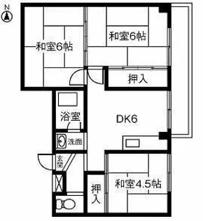 ハイツ吉田【400号室】の間取り
