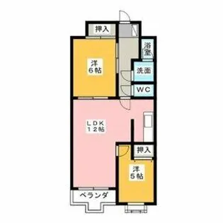 ロジェ星ヶ丘【2階】の間取り