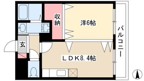 エミネント【202号室】の間取り