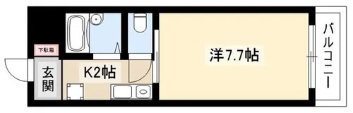 フリーデン岩塚【203号室】の間取り