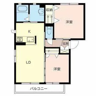 シャーメゾン高田井【B201号室】の間取り