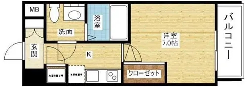 アドバンス新大阪ラシュレ【10階】の間取り