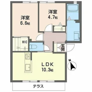 アコーデリア東浜【0103号室】の間取り