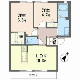 アコーデリア東浜【0103号室】の間取り