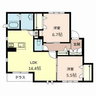 Verde Casa 神戸【0102号室】の間取り