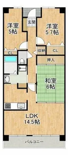 東急ドエル・アルス泉北深井【4階】の間取り