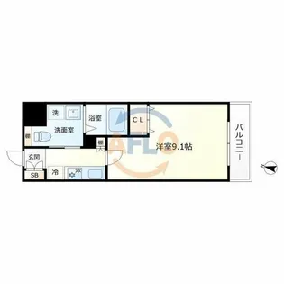 エスリード梅田北【14階】の間取り