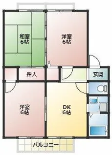 メゾンドール小木【202号室】の間取り