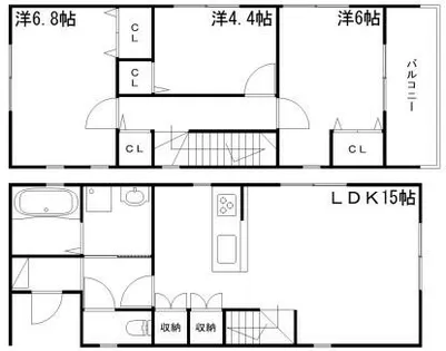 兵庫県姫路市花田町加納原田【一戸建】の間取り