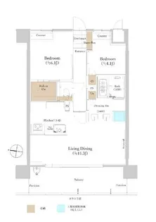 ウメキタテラス【9階】の間取り